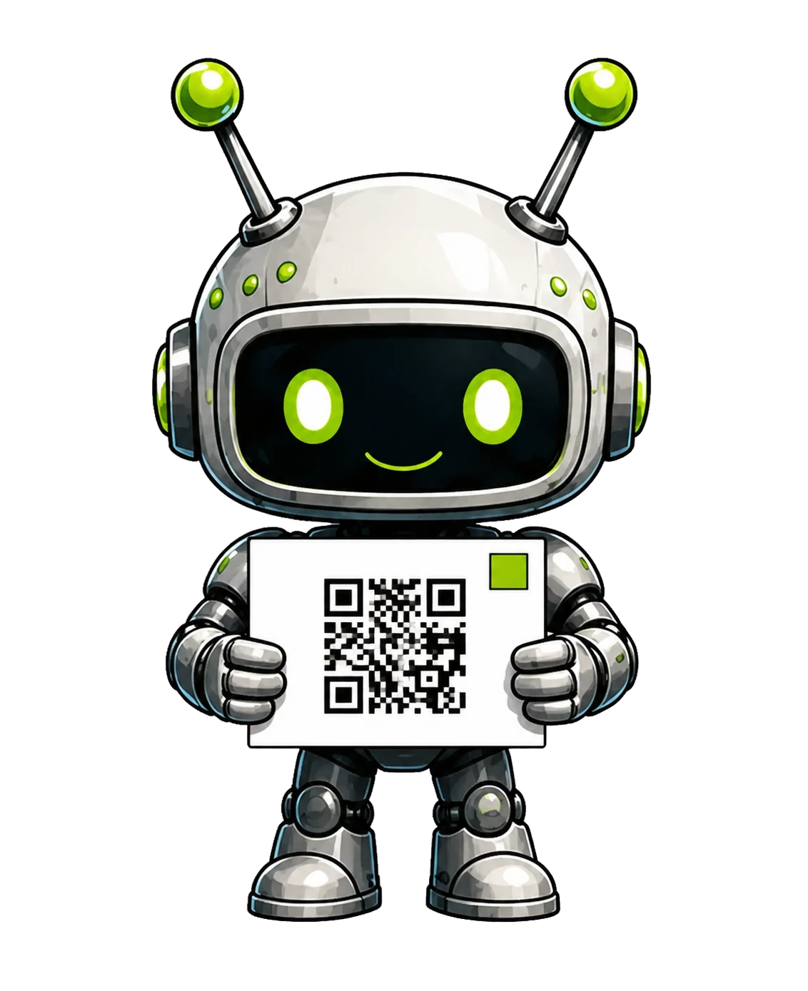 Mailiens robot holding a trackable mail piece